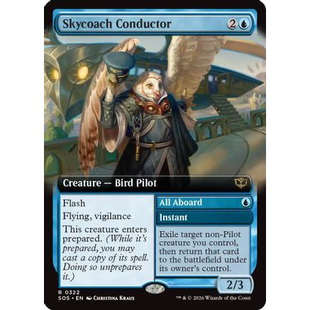 Skycoach Conductor (Extended Art) (SOS-322) - Secrets of Strixhaven Foil