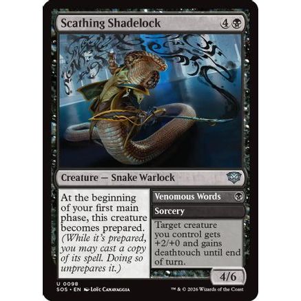 Scathing Shadelock (SOS-098) - Secrets of Strixhaven