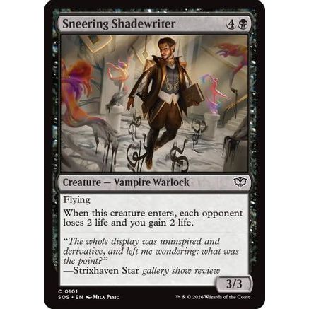 Sneering Shadewriter (SOS-101) - Secrets of Strixhaven Foil