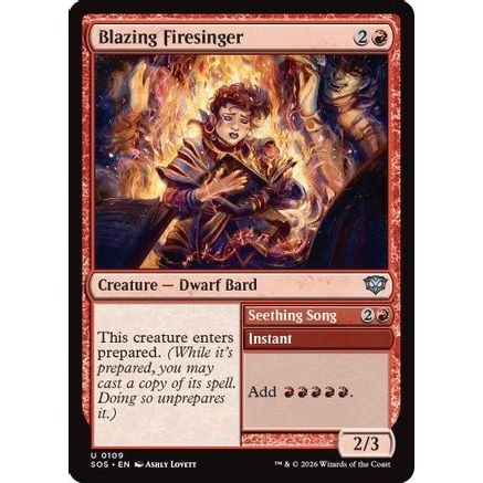 Blazing Firesinger (SOS-109) - Secrets of Strixhaven