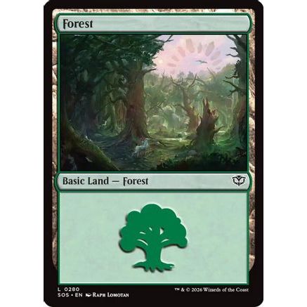 Forest (0280) (SOS-280) - Secrets of Strixhaven Foil