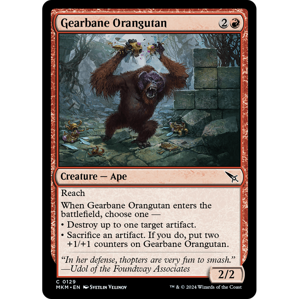 Gearbane Orangutan (MKM-129) - Murders at Karlov Manor Foil