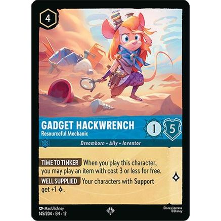 Gadget Hackwrench - Resourceful Mechanic (145/204) - Wilds Unknown Cold Foil
