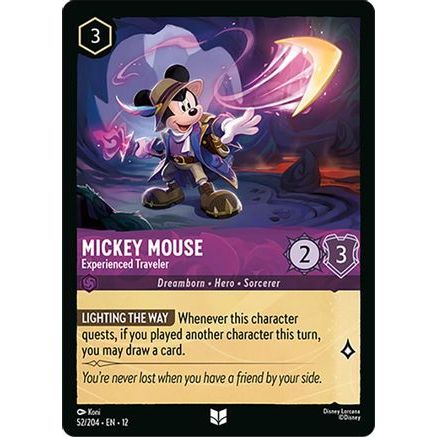 Mickey Mouse - Experienced Traveler (52/204) - Wilds Unknown Cold Foil