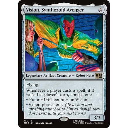 Vision, Synthezoid Avenger (Surge Foil) (MSC-119) - Commander: Marvel Super Heroes Foil