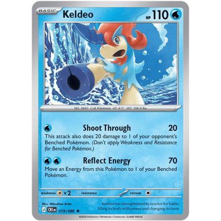 Keldeo 19 - ME04 Chaos Rising Reverse Holofoil
