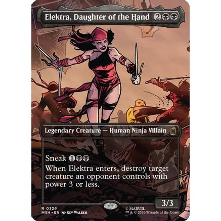 Elektra, Daughter of the Hand (Borderless) (MSH-326) - Marvel Super Heroes