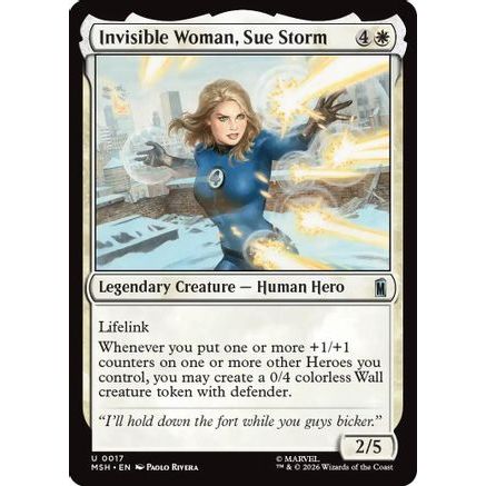 Invisible Woman, Sue Storm (MSH-017) - Marvel Super Heroes Foil