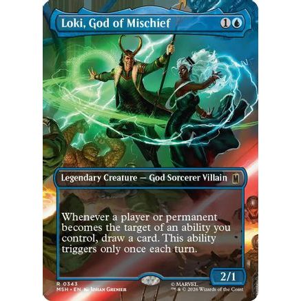Loki, God of Mischief (Borderless) (MSH-343) - Marvel Super Heroes Foil