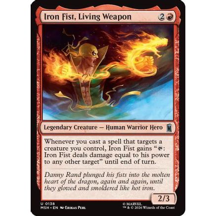 Iron Fist, Living Weapon (MSH-138) - Marvel Super Heroes Foil