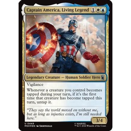 Captain America, Living Legend (Surge Foil) (MSH-449) - Marvel Super Heroes Foil