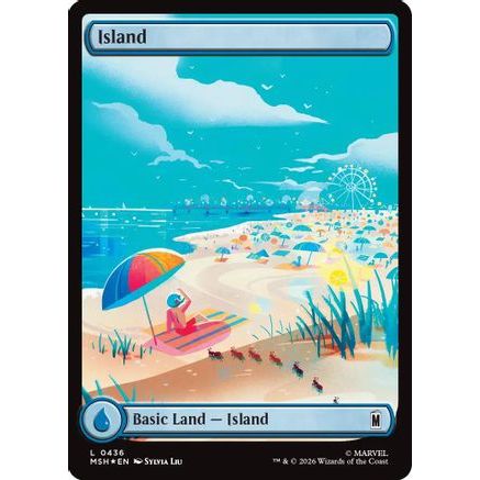 Island (0436) (Surge Foil) (MSH-436) - Marvel Super Heroes Foil