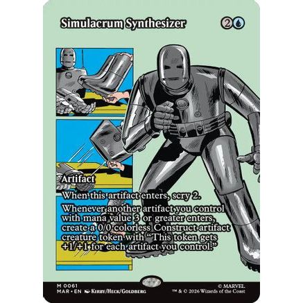 Simulacrum Synthesizer (Borderless) (MAR-061) - Marvel Universe Eternal-Legal Foil