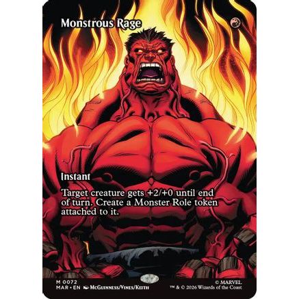 Monstrous Rage (Borderless) (MAR-072) - Marvel Universe Eternal-Legal Foil