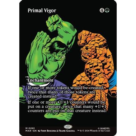 Primal Vigor (Borderless) (MAR-081) - Marvel Universe Eternal-Legal Foil