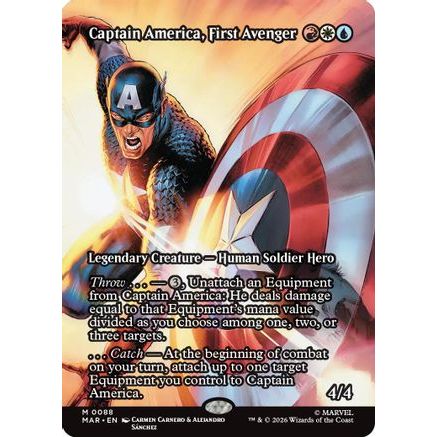 Captain America, First Avenger (Borderless) (MAR-088) - Marvel Universe Eternal-Legal Foil