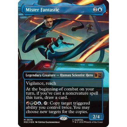 Mister Fantastic (Borderless) (Surge Foil) (MSC-876) - Commander: Marvel Super Heroes Foil