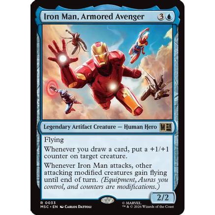 Iron Man, Armored Avenger (Surge Foil) (MSC-033) - Commander: Marvel Super Heroes Foil