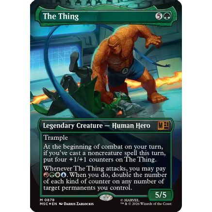 The Thing (Borderless) (Surge Foil) (MSC-878) - Commander: Marvel Super Heroes Foil