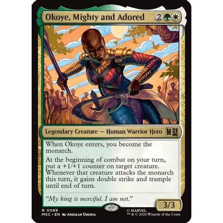 Okoye, Mighty and Adored (Surge Foil) (MSC-089) - Commander: Marvel Super Heroes Foil