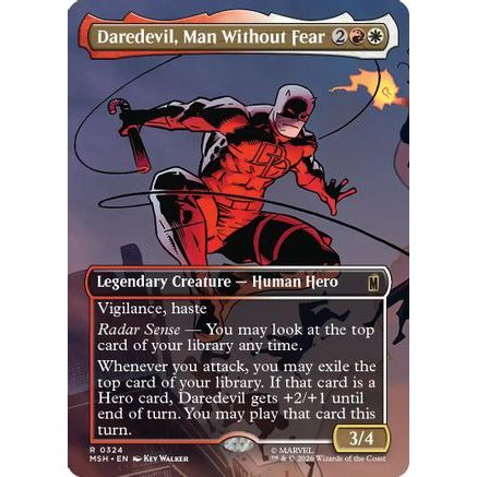 Daredevil, Man Without Fear (Borderless) (0324) (MSH-324) - Marvel Super Heroes Foil