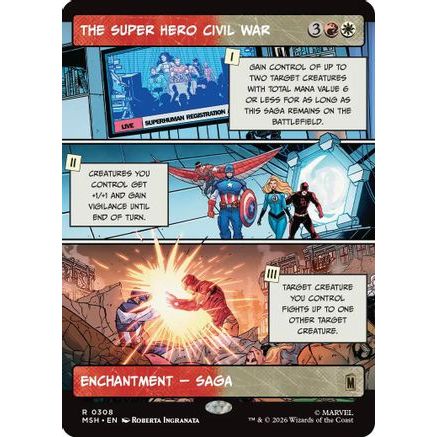 The Super Hero Civil War (Borderless) (MSH-308) - Marvel Super Heroes Foil