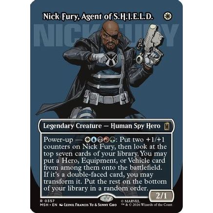 Nick Fury, Agent of S.H.I.E.L.D. (Borderless) (0357) (MSH-357) - Marvel Super Heroes Foil