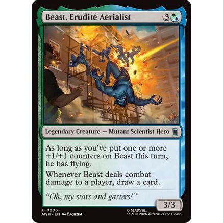 Beast, Erudite Aerialist (MSH-206) - Marvel Super Heroes Foil