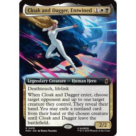 Cloak and Dagger, Entwined (Extended Art) (MSH-419) - Marvel Super Heroes Foil