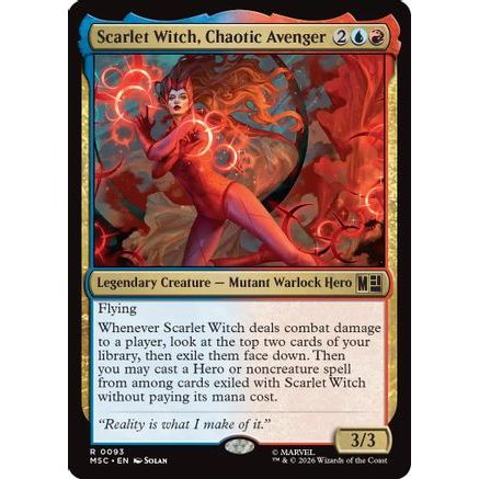Scarlet Witch, Chaotic Avenger (Surge Foil) (MSC-093) - Commander: Marvel Super Heroes Foil