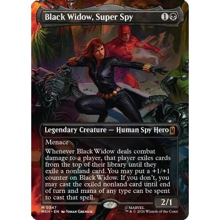Black Widow, Super Spy (Borderless) (0347) (MSH-347) - Marvel Super Heroes
