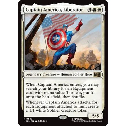Captain America, Liberator (MSC-587) - Commander: Marvel Super Heroes Foil
