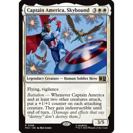 Captain America, Skybound (MSC-588) - Commander: Marvel Super Heroes Foil