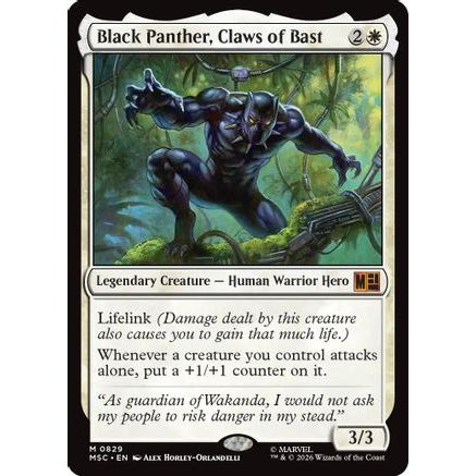 Black Panther, Claws of Bast (MSC-829) - Commander: Marvel Super Heroes Foil