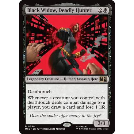 Black Widow, Deadly Hunter (MSC-648) - Commander: Marvel Super Heroes