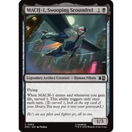 MACH-1, Swooping Scoundrel (MSC-662) - Commander: Marvel Super Heroes Foil