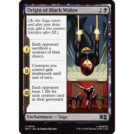 Origin of Black Widow (MSC-664) - Commander: Marvel Super Heroes Foil