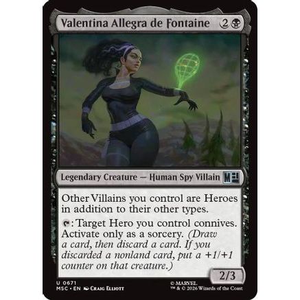 Valentina Allegra de Fontaine (MSC-671) - Commander: Marvel Super Heroes Foil