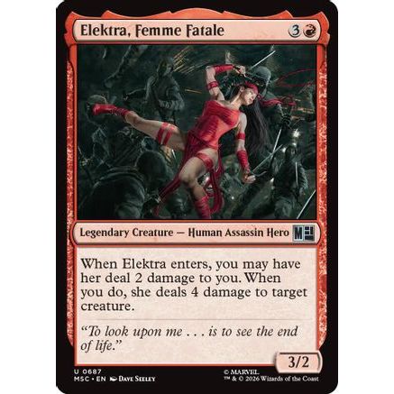 Elektra, Femme Fatale (MSC-687) - Commander: Marvel Super Heroes Foil