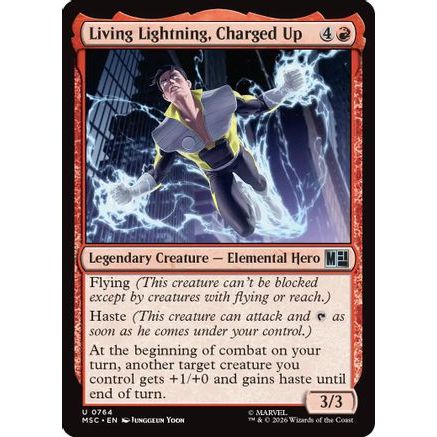 Living Lightning, Charged Up (MSC-764) - Commander: Marvel Super Heroes Foil