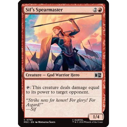 Sif's Spearmaster (MSC-765) - Commander: Marvel Super Heroes Foil