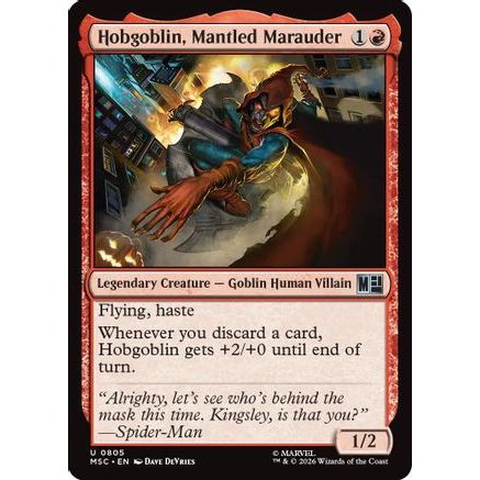 Hobgoblin, Mantled Marauder (MSC-805) - Commander: Marvel Super Heroes Foil