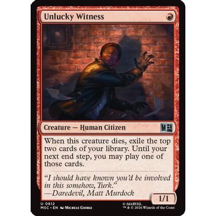 Unlucky Witness (MSC-812) - Commander: Marvel Super Heroes Foil