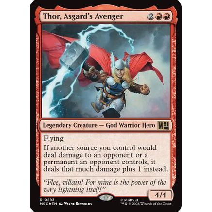 Thor, Asgard's Avenger (Surge Foil) (MSC-883) - Commander: Marvel Super Heroes Foil