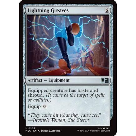 Lightning Greaves (Surge Foil) (MSC-202) - Commander: Marvel Super Heroes Foil