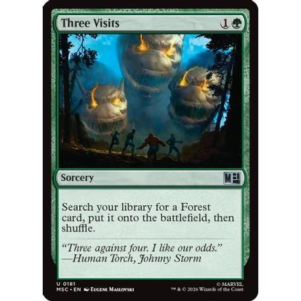 Three Visits (Surge Foil) (MSC-181) - Commander: Marvel Super Heroes Foil