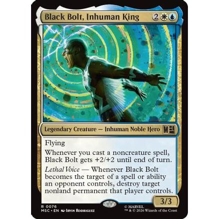 Black Bolt, Inhuman King (MSC-076) - Commander: Marvel Super Heroes