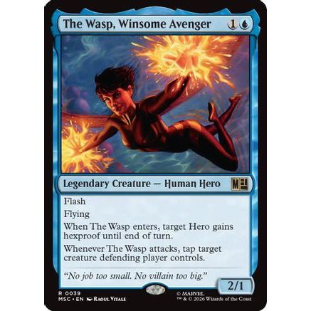 The Wasp, Winsome Avenger (Surge Foil) (MSC-039) - Commander: Marvel Super Heroes Foil