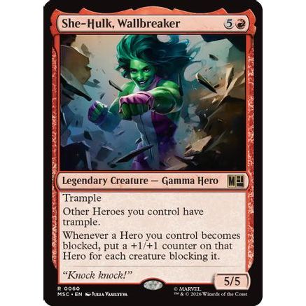 She-Hulk, Wallbreaker (Surge Foil) (MSC-060) - Commander: Marvel Super Heroes Foil