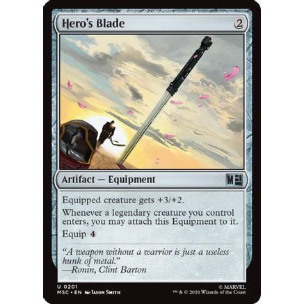 Hero's Blade (Surge Foil) (MSC-201) - Commander: Marvel Super Heroes Foil